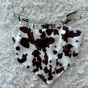 Cow print crop top